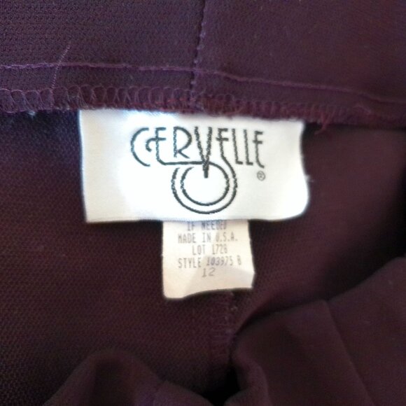 Cervelle, dark purple long pants, zipper on side - Picture 7 of 7